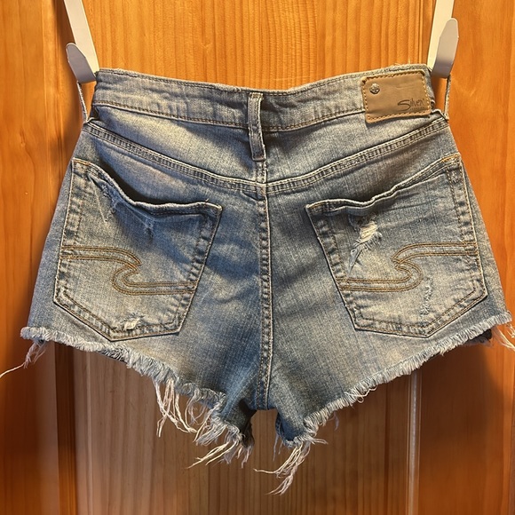 SILVER Jean Short - Size: 30 - “AIKO” - Picture 2 of 4